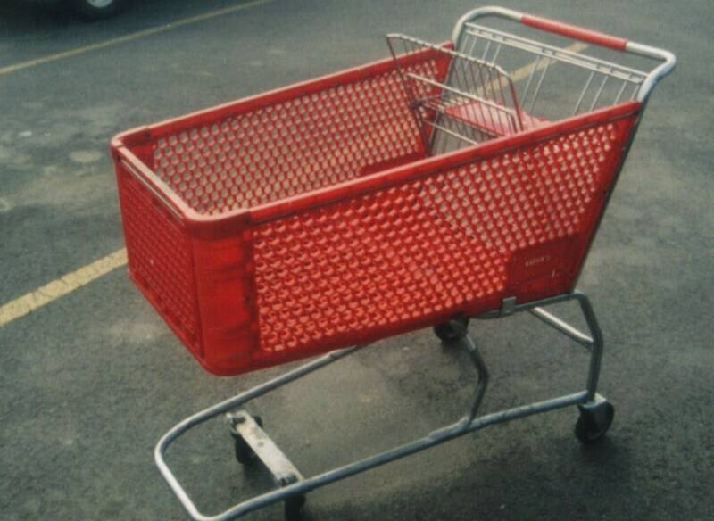 shopping cart in parking lot